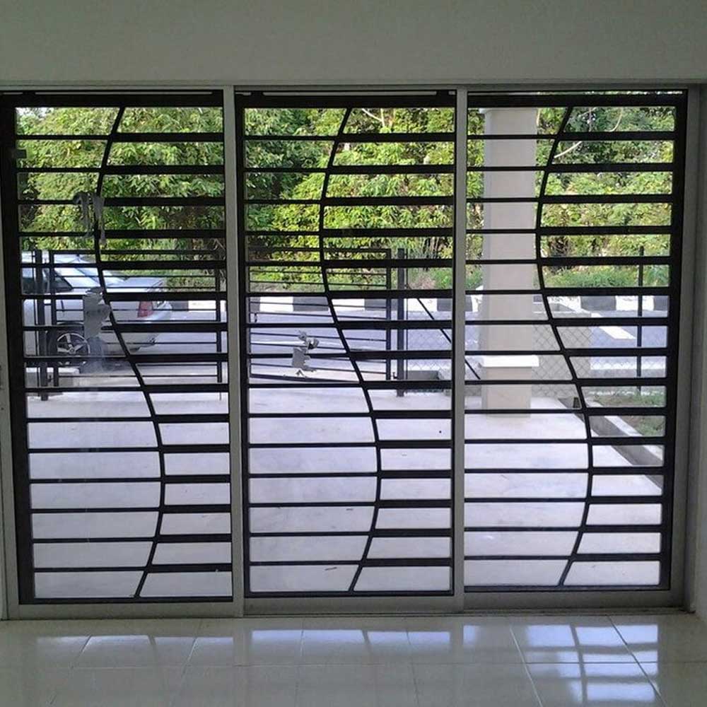 Modern Rectangular Aluminium Window Grill For Home Manufacturers, Suppliers in Bahraich