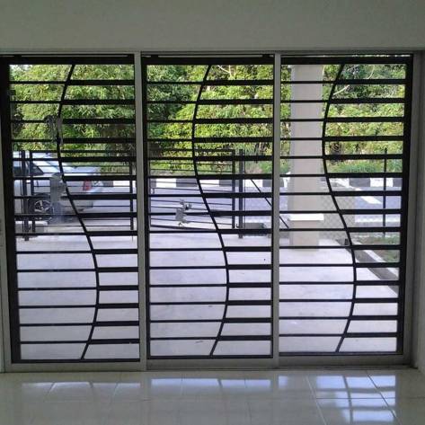 Modern Rectangular Aluminium Window Grill For Home Manufacturers, Suppliers in Telangana